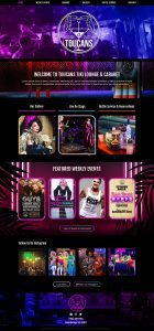 Night club and bar website example