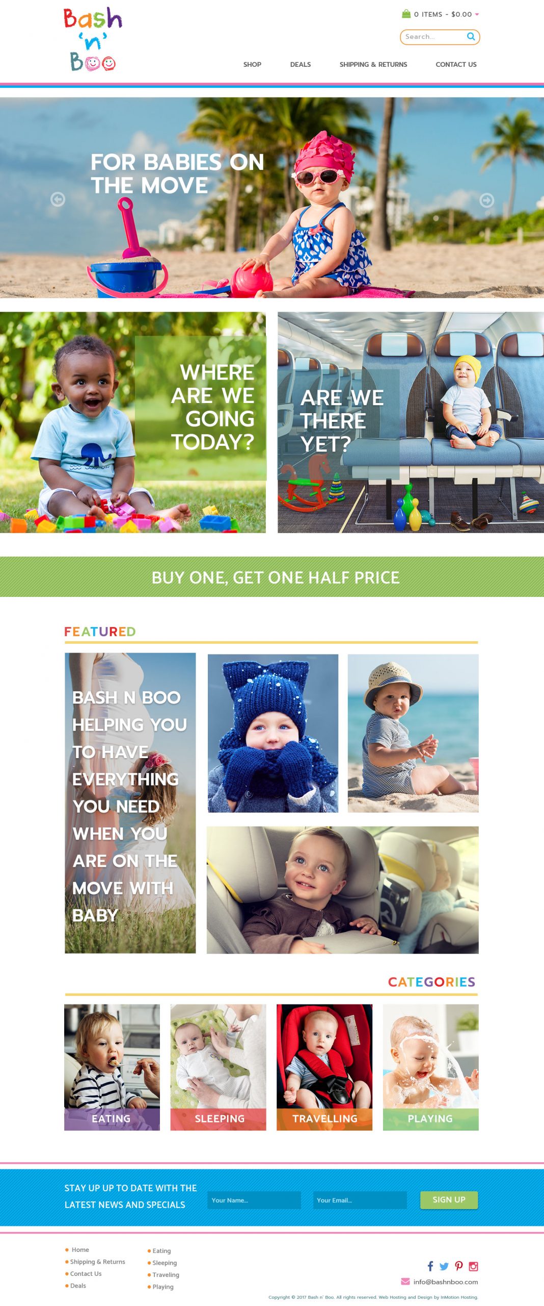 Baby Apparel Website Example