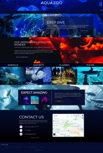 Aquarium Website Example