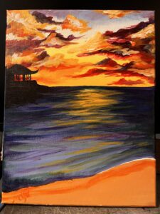 Painting of sunset